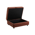 Dusklia - Lyon Storage Pouffe - Chenille Dark Rust