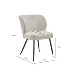 Dusklia - Mabel Set of 2 Dining Chairs - Chenille - Natural