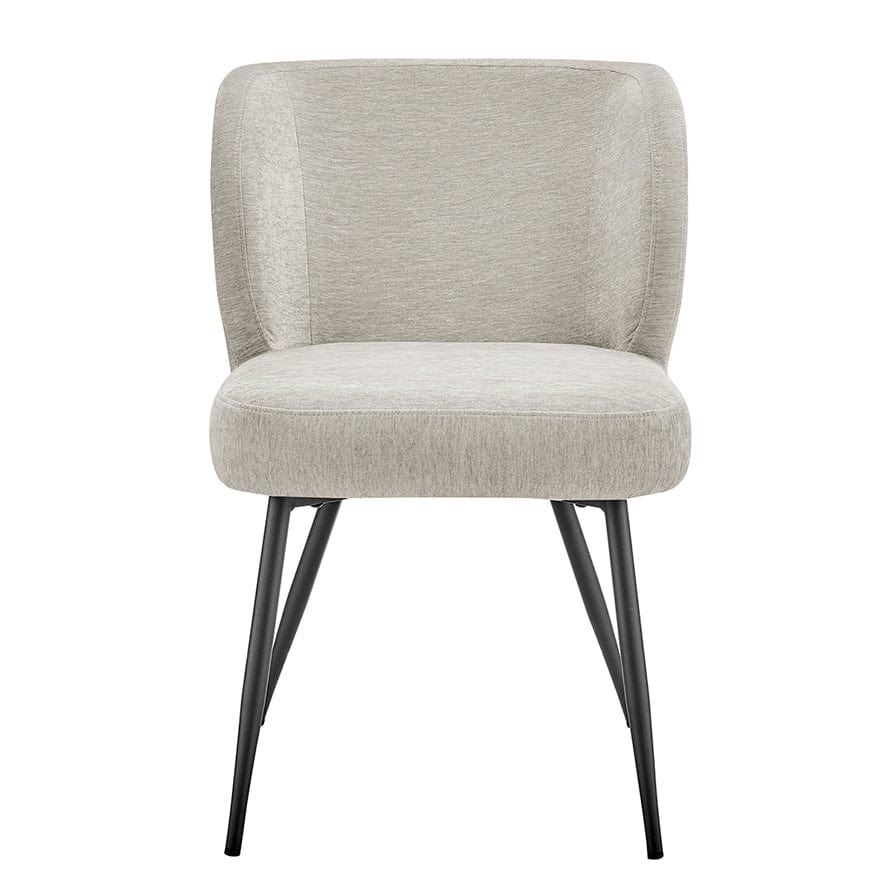 Dusklia - Mabel Set of 2 Dining Chairs - Chenille - Natural