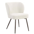 Dusklia - Mabel Set of 2 Dining Chairs - Ivory Chenille