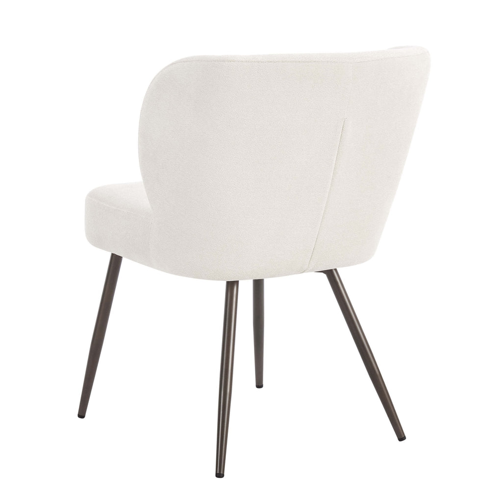Dusklia - Mabel Set of 2 Dining Chairs - Ivory Chenille