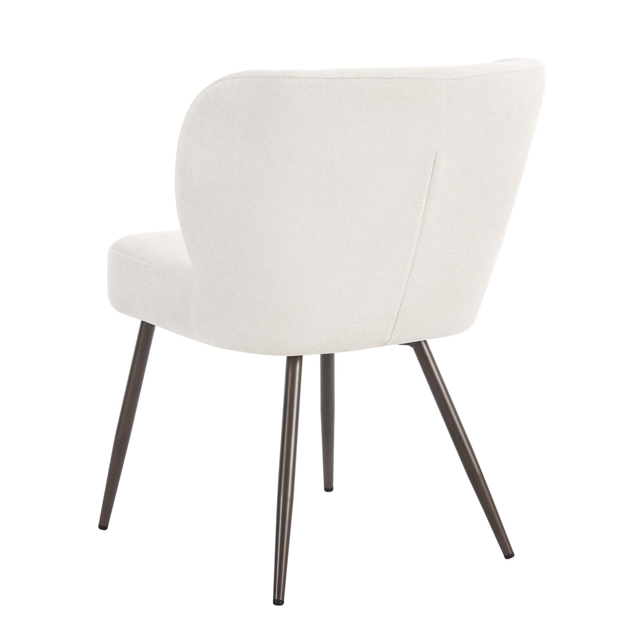Dusklia - Mabel Set of 2 Dining Chairs - Ivory Chenille