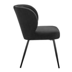 Dusklia - Mabel Set of 2 Dining Chairs - Linen Look - Black