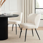 Dusklia - Mabel Set of 2 Dining Chairs - Teddy White