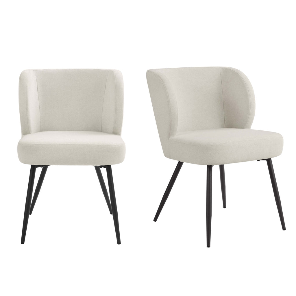 Dusklia - Mabel Set of 2 Dining Chairs - Linen Natural
