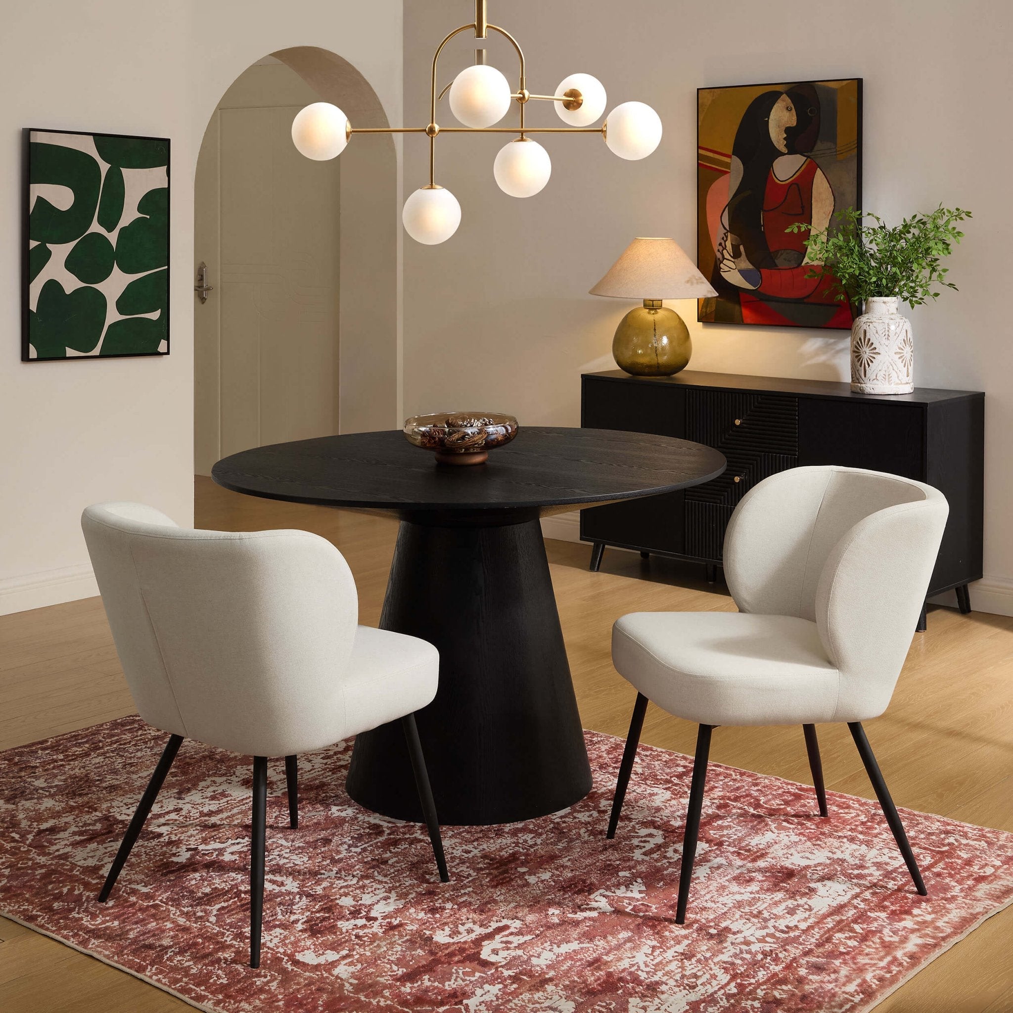 Dusklia - Mabel Set of 2 Dining Chairs - Linen Natural