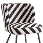 Dusklia - Mabel Set of 2 Dining Chairs - Mono Stripe