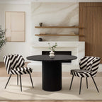 Dusklia - Mabel Set of 2 Dining Chairs - Mono Stripe