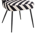 Dusklia - Mabel Set of 2 Dining Chairs - Mono Stripe