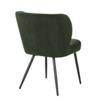Dusklia - Mabel Set of 2 Dining Chairs - Velvet  - Dark Olive