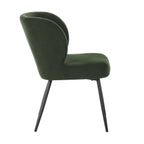 Dusklia - Mabel Set of 2 Dining Chairs - Velvet  - Dark Olive