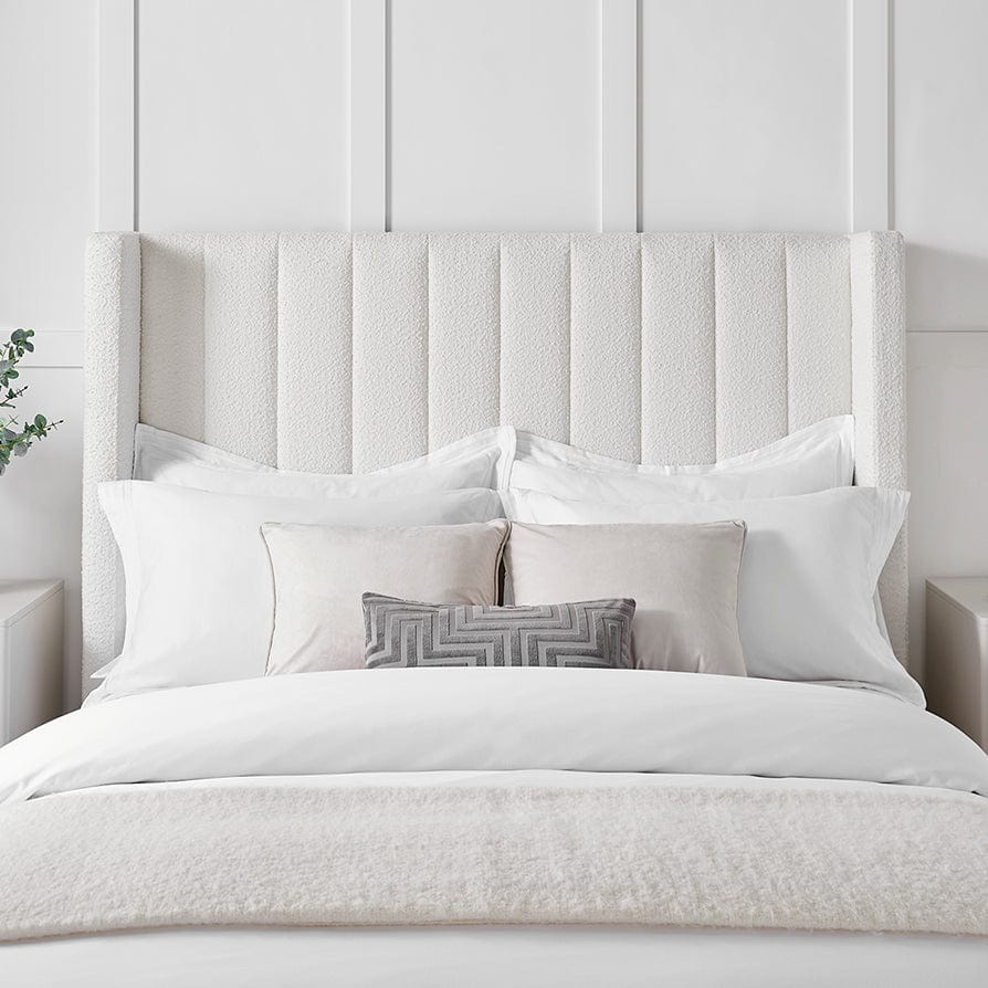 Dusklia - Madison Bouclé Ottoman Storage Bed - Off White