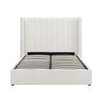 Dusklia - Madison Bouclé Ottoman Storage Bed - Off White