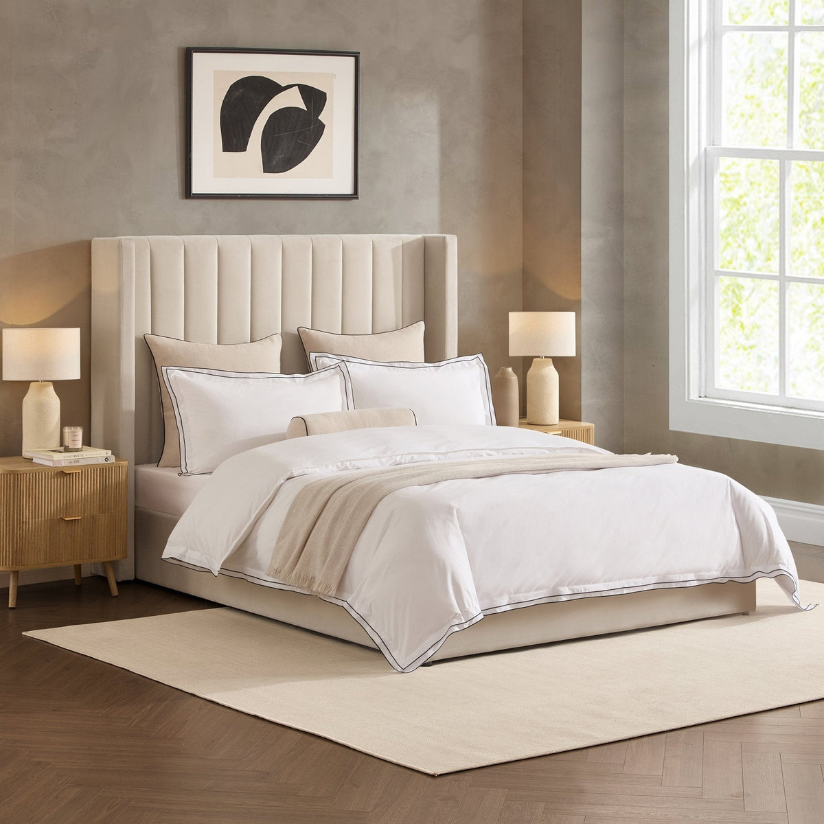 Dusklia - Madison Ottoman Storage Bed - Ecru