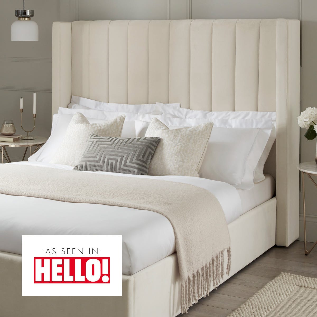 Dusklia - Madison Ottoman Storage Bed - Ecru