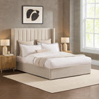 Dusklia - Madison Ottoman Storage Bed - Ecru