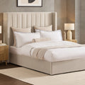 Dusklia - Madison Ottoman Storage Bed - Ecru