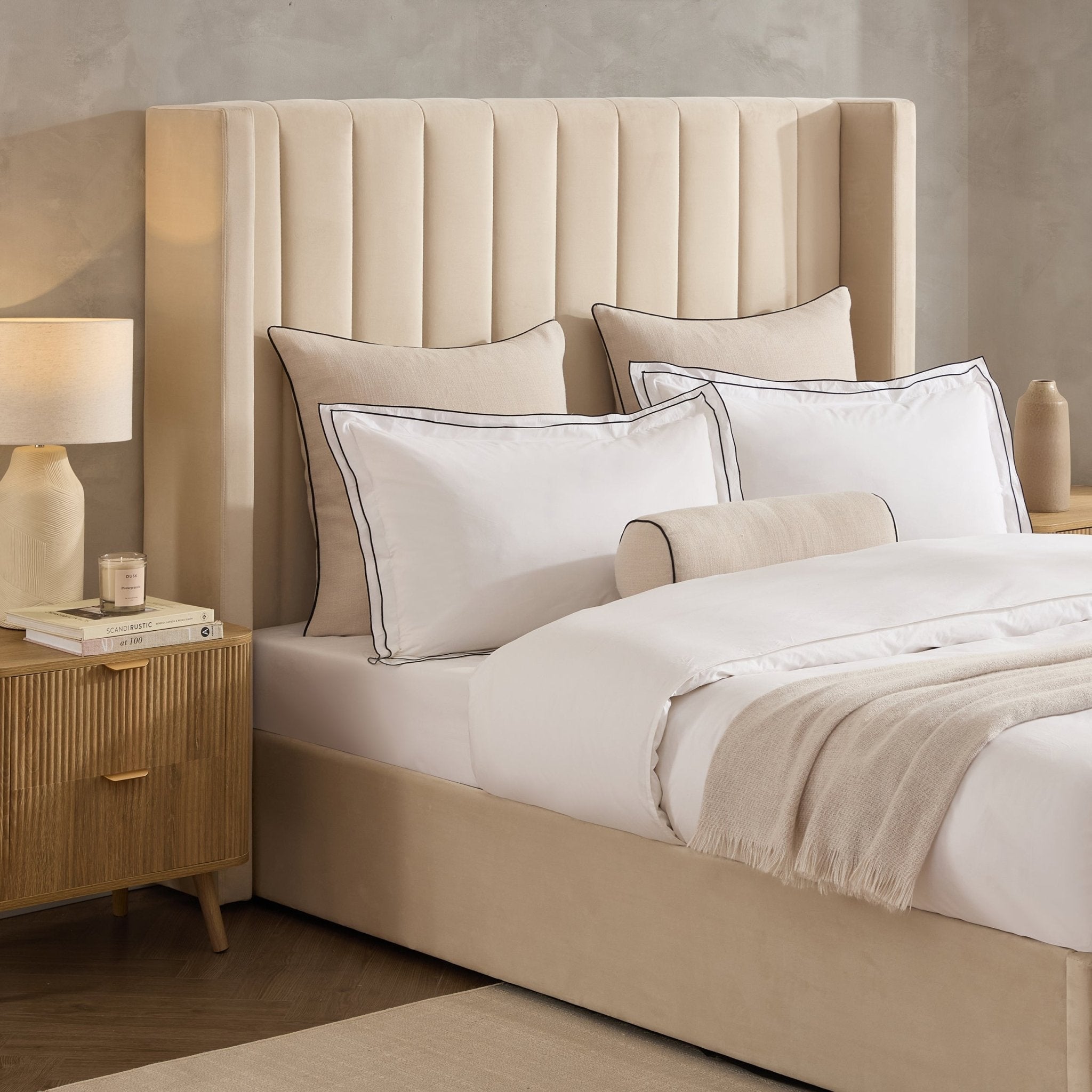Dusklia - Madison Ottoman Storage Bed - Ecru