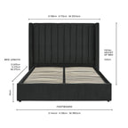 Dusklia - Madison Ottoman Storage Bed - Ink