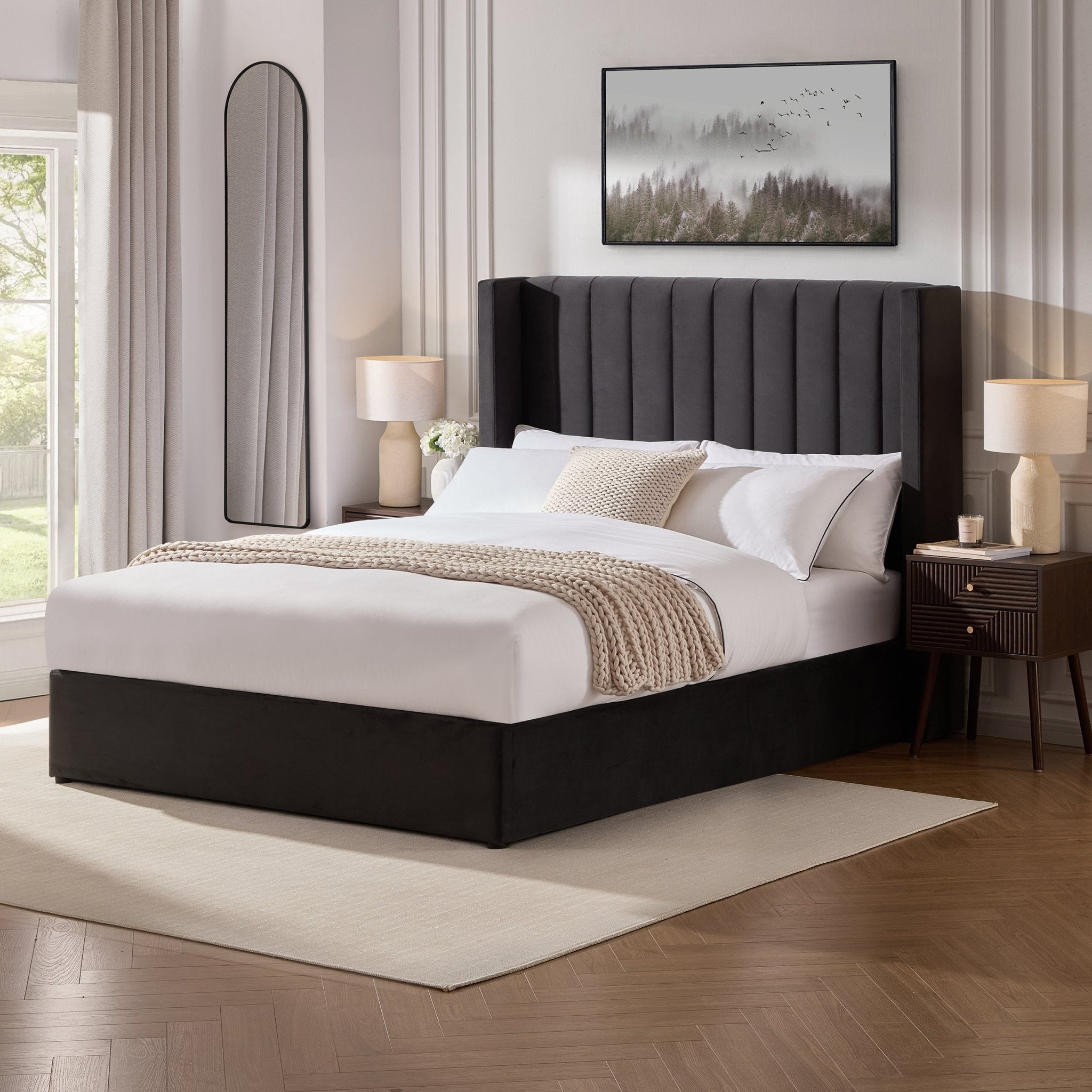 Dusklia - Madison Ottoman Storage Bed - Ink