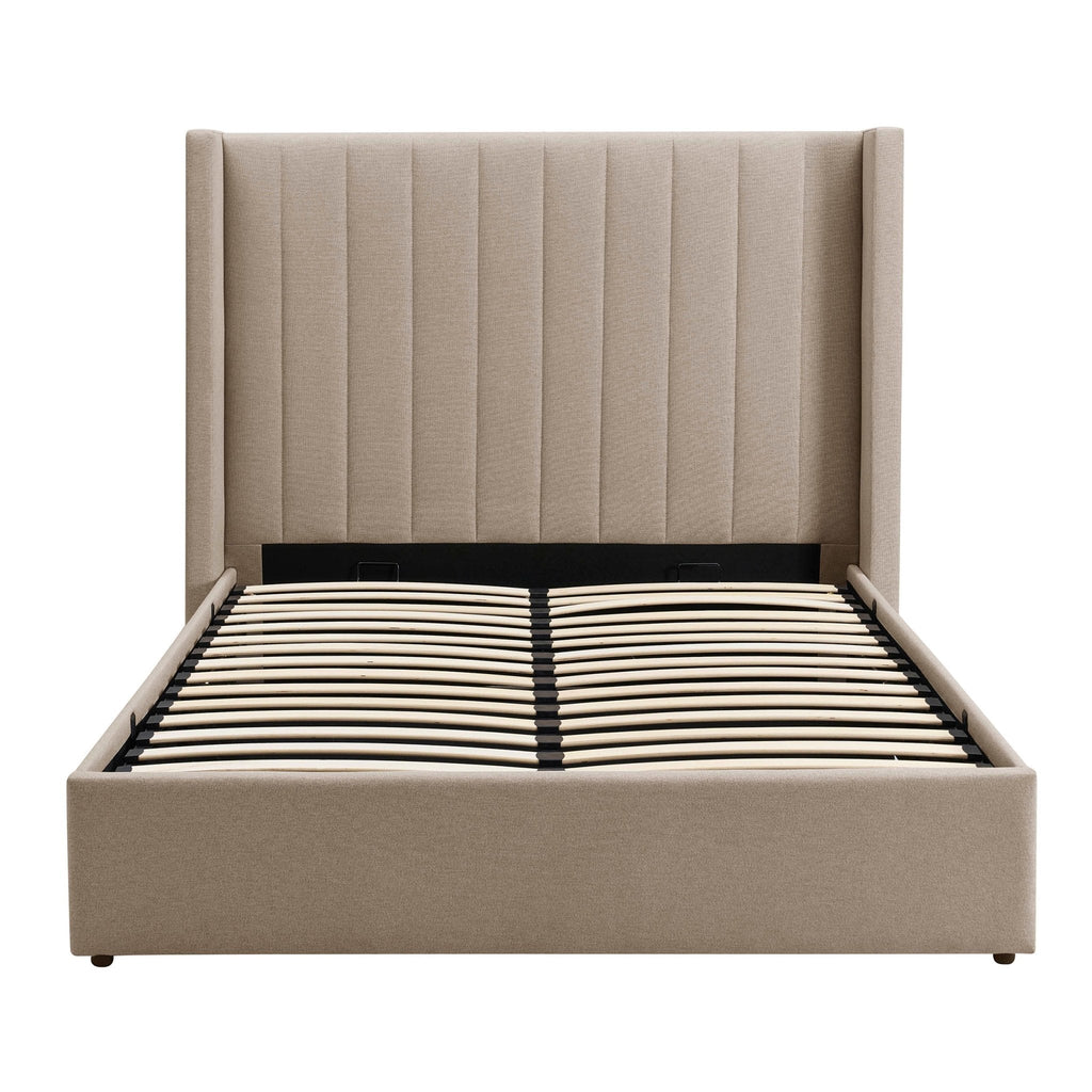 Dusklia - Madison Ottoman Storage Bed - Oatmeal