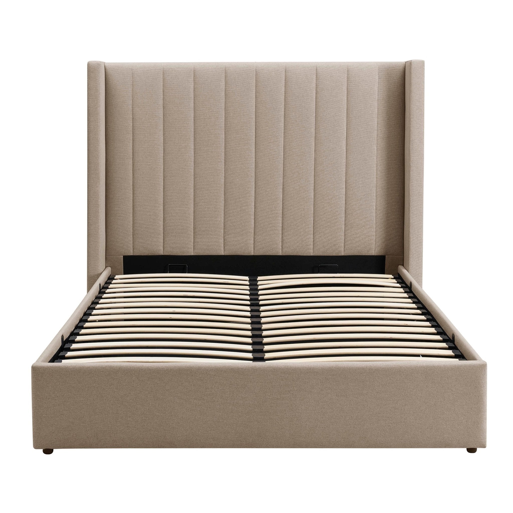 Dusklia - Madison Ottoman Storage Bed - Oatmeal