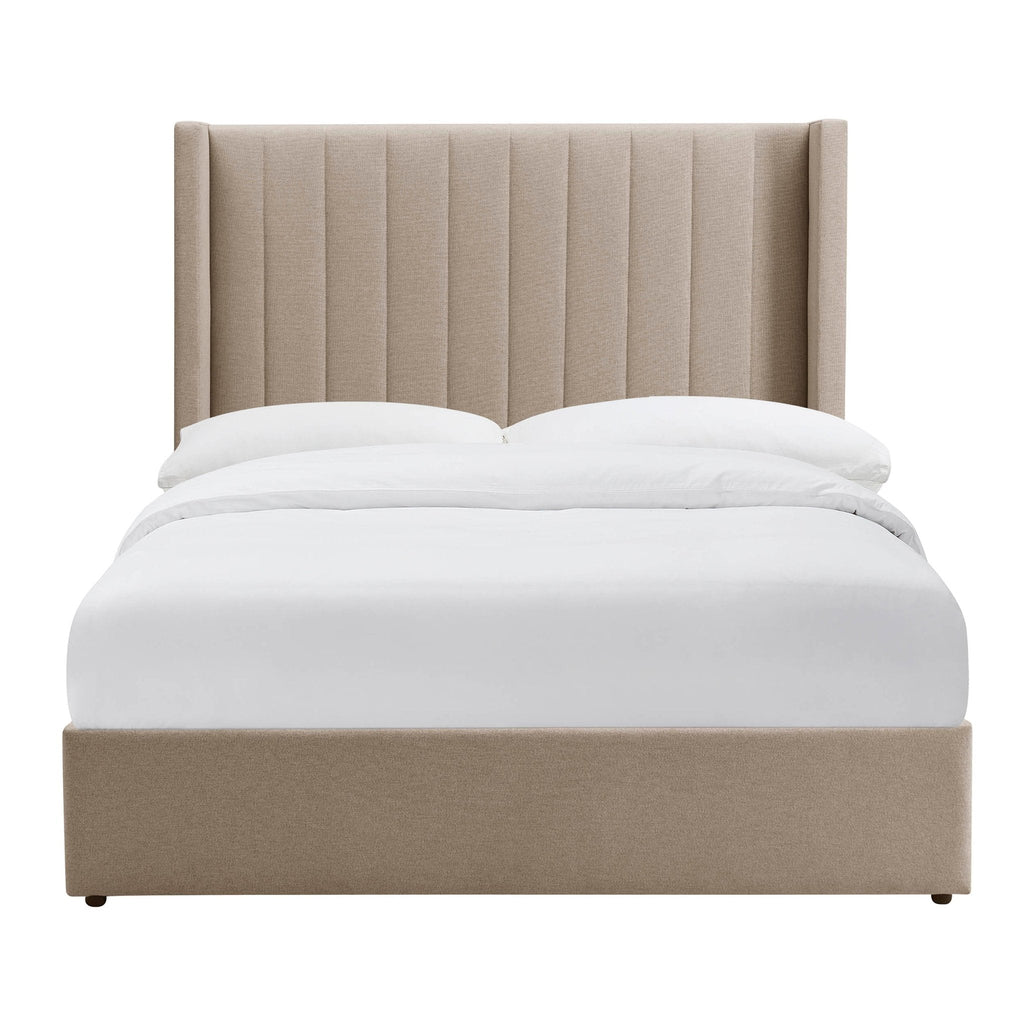 Dusklia - Madison Ottoman Storage Bed - Oatmeal