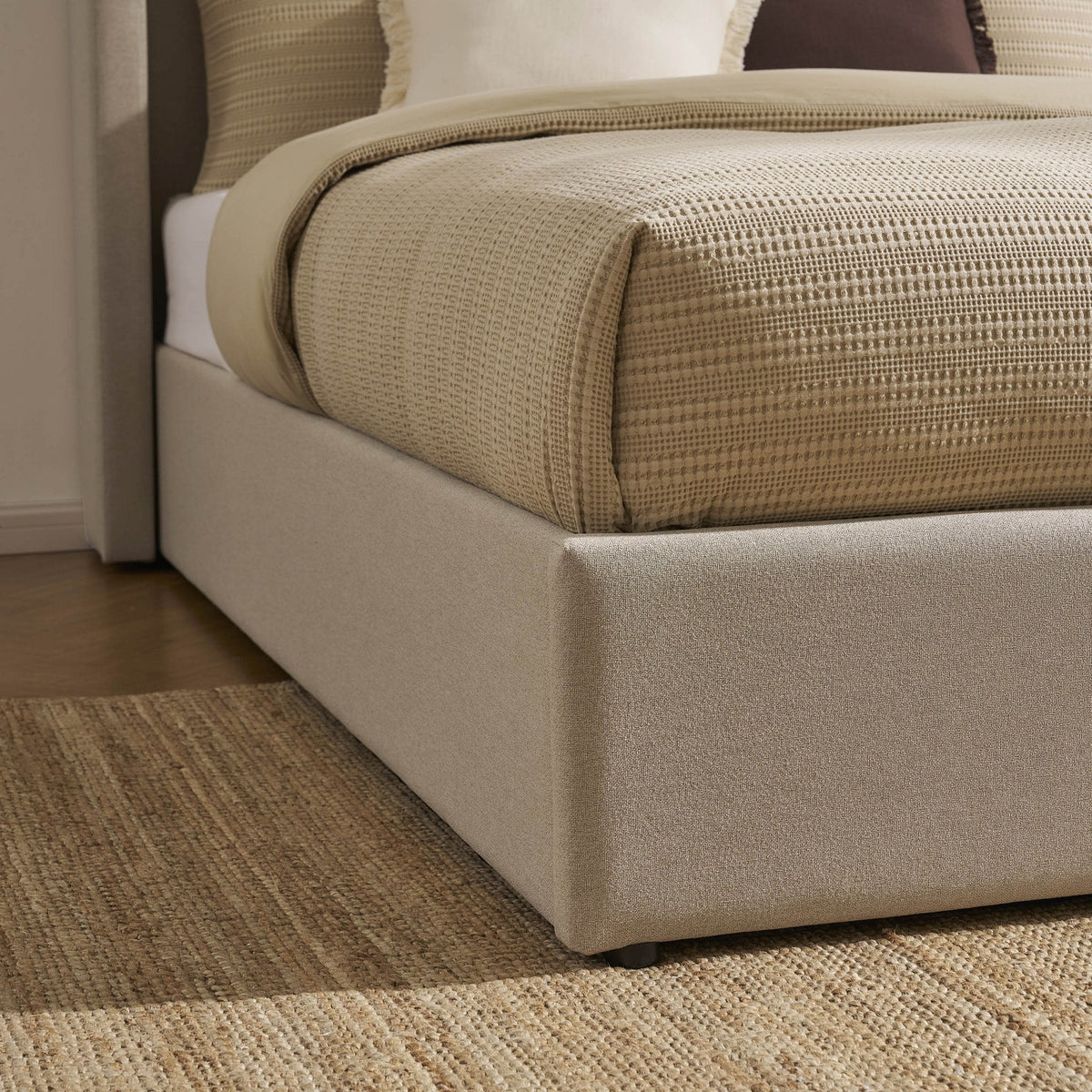 Dusklia - Madison Ottoman Storage Bed - Oatmeal