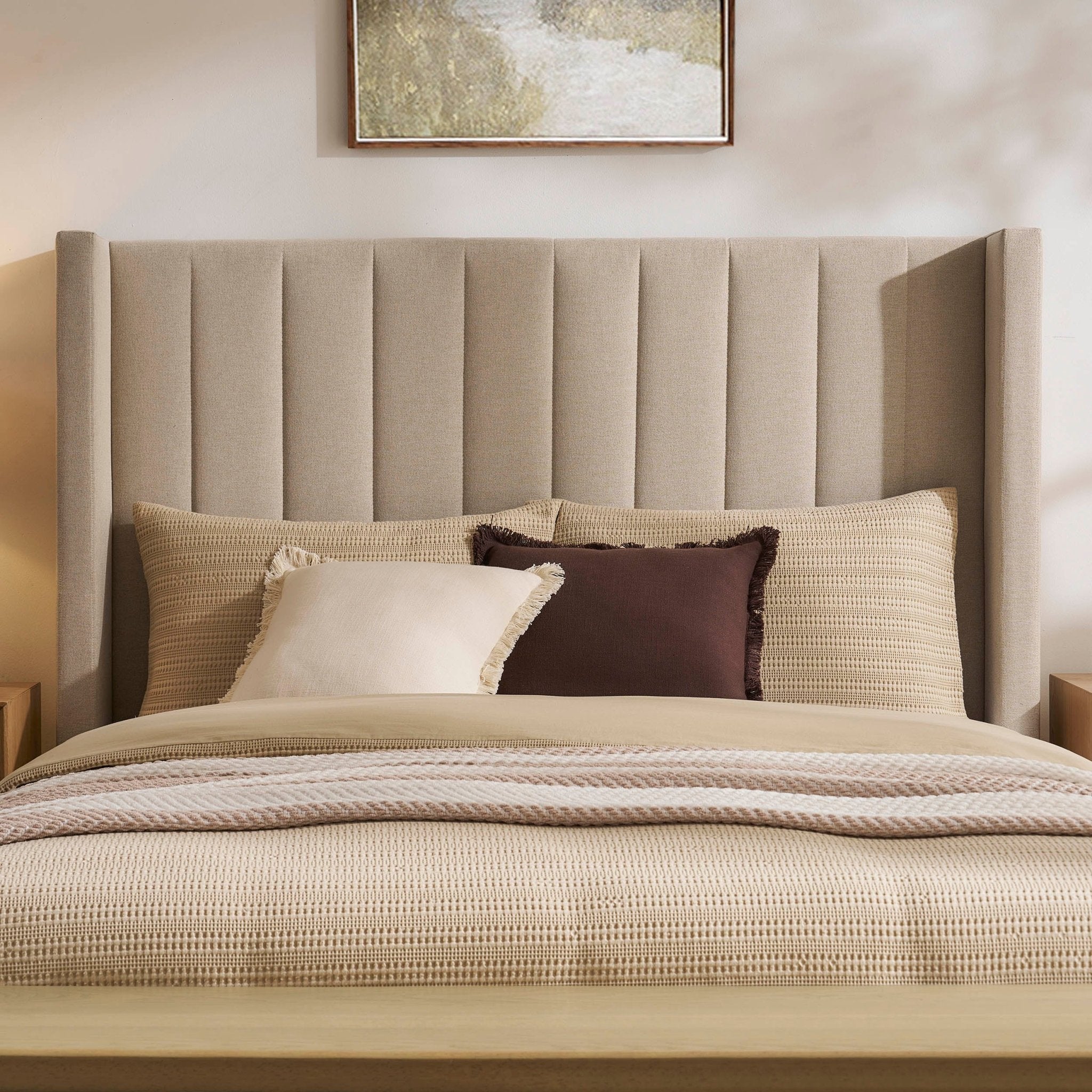 Dusklia - Madison Ottoman Storage Bed - Oatmeal