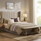 Dusklia - Madison Ottoman Storage Bed - Oatmeal