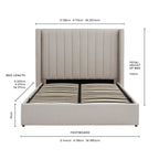 Dusklia - Madison Ottoman Storage Bed - Stone Grey