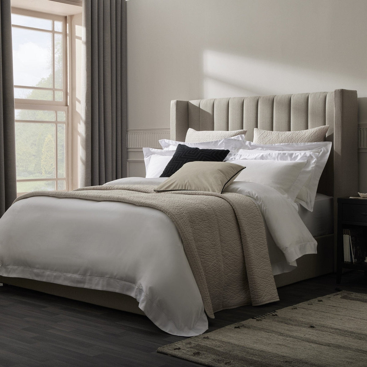 Dusklia - Madison Ottoman Storage Bed - Stone Grey