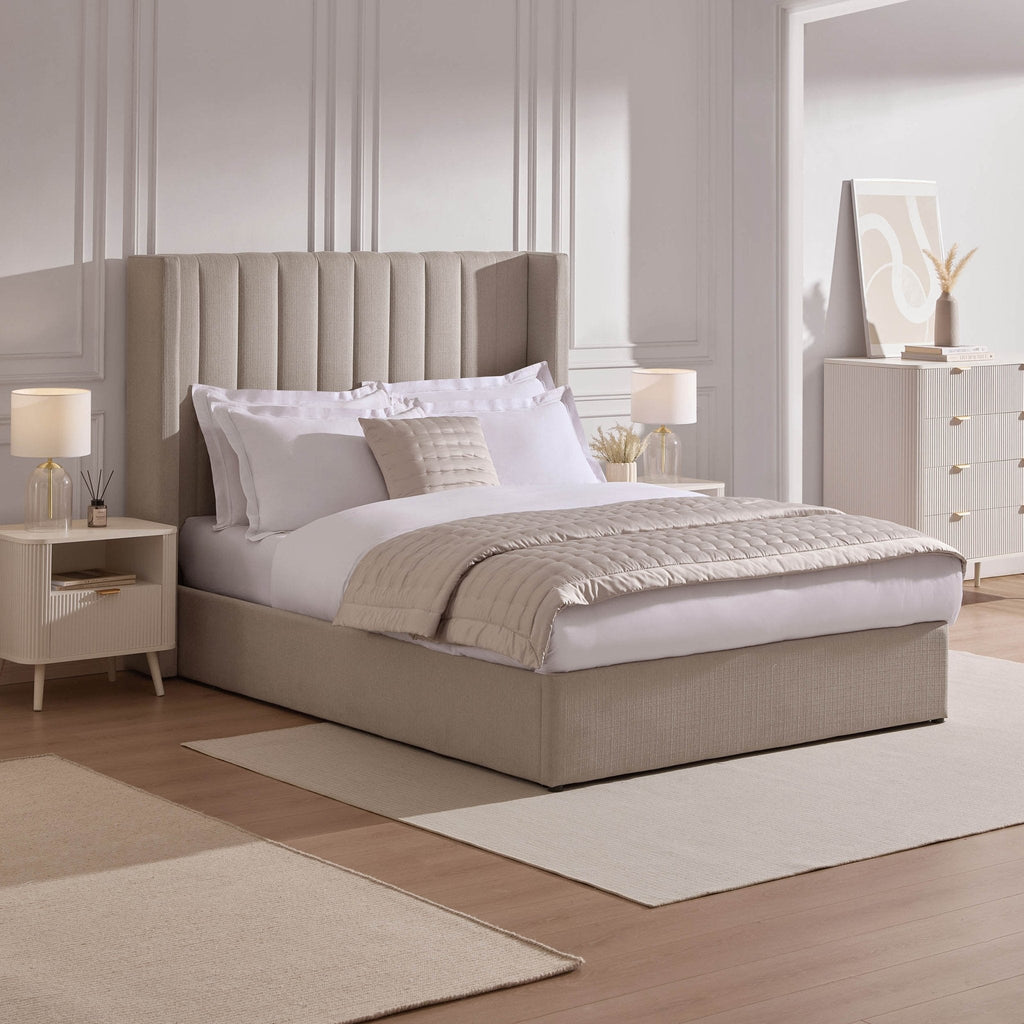 Dusklia - Madison Ottoman Storage Bed - Stone Grey