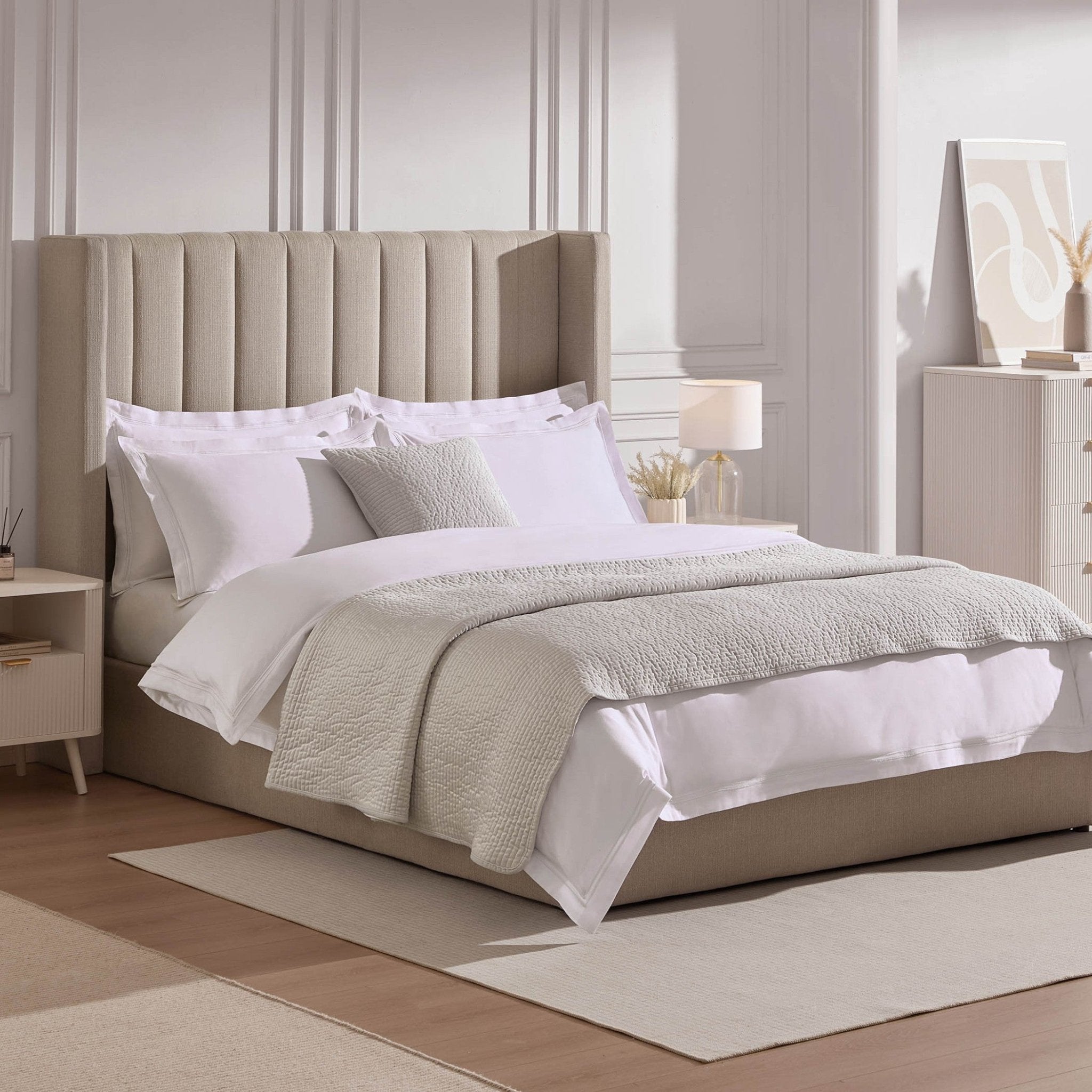 Dusklia - Madison Ottoman Storage Bed - Stone Grey