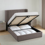 Dusklia - Madison Ottoman Storage Bed - Taupe