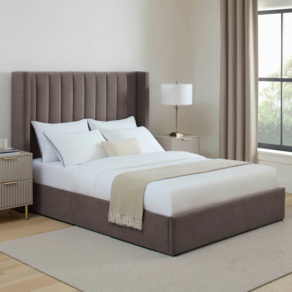 Dusklia - Madison Ottoman Storage Bed - Taupe