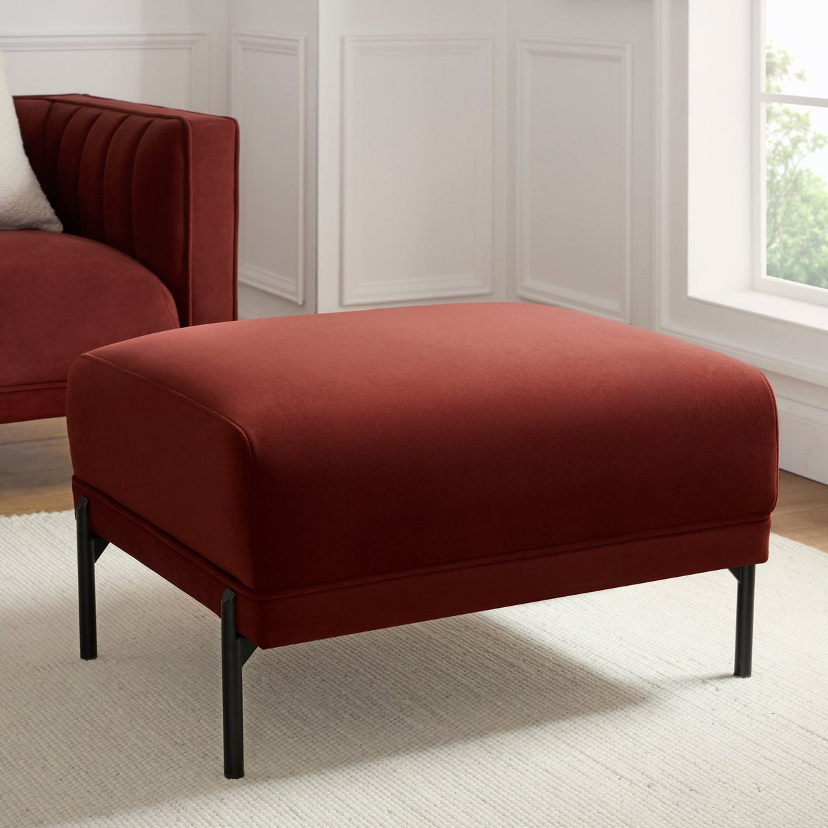 Dusklia - Madison Pouffe - Rust