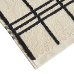 Dusklia - Madrid Fine Stripe Cotton Towel Collection - Off White/Black
