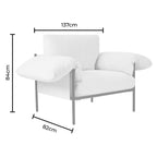 Dusklia - Maeve Slouched Accent Chair - Chenille Ivory
