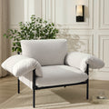 Dusklia - Maeve Slouched Accent Chair - Chenille Ivory