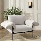 Dusklia - Maeve Slouched Accent Chair - Chenille Ivory