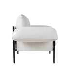 Dusklia - Maeve Slouched Accent Chair - Chenille Ivory