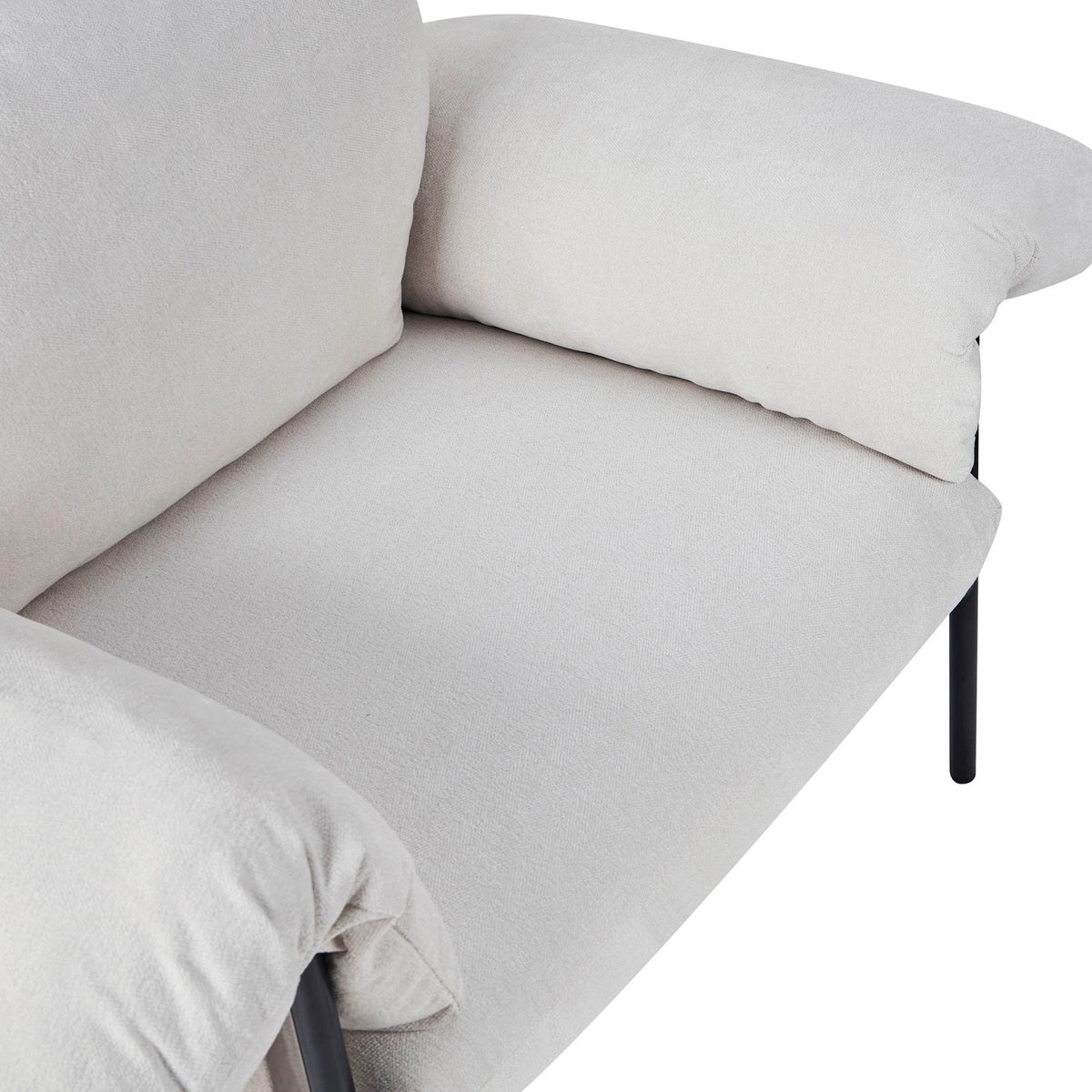 Dusklia - Maeve Slouched Accent Chair - Chenille Ivory