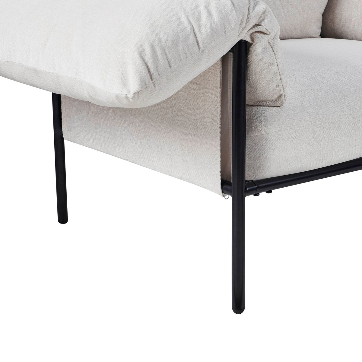 Dusklia - Maeve Slouched Accent Chair - Chenille Ivory