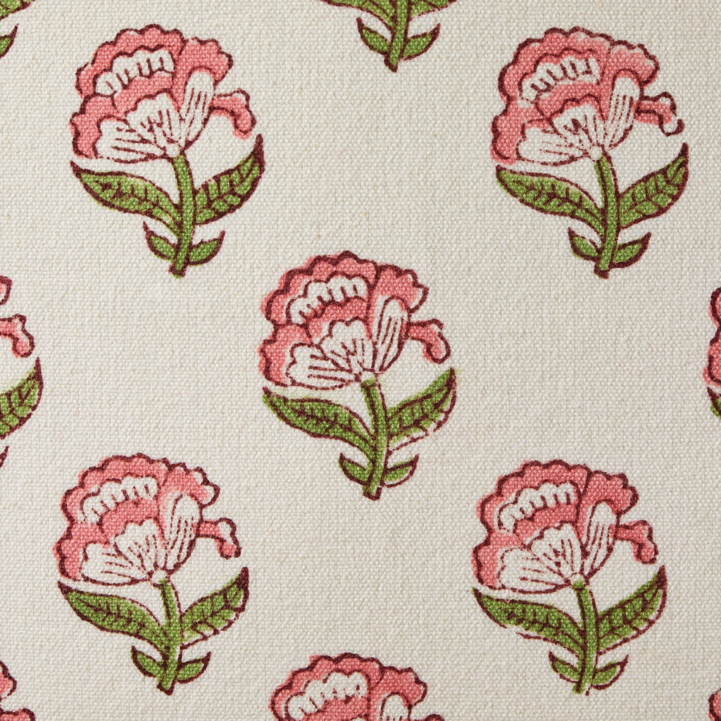 Dusklia - Maizie 100% Cotton Frill Edge Printed Cushion Cover - Pink