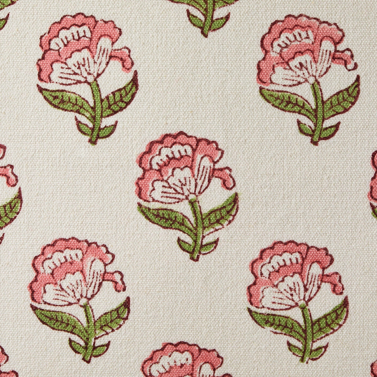 Dusklia - Maizie 100% Cotton Frill Edge Printed Cushion Cover - Pink