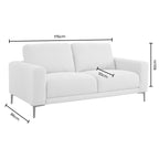 Dusklia - Malibu 2 Seater Sofa - Chenille Mushroom