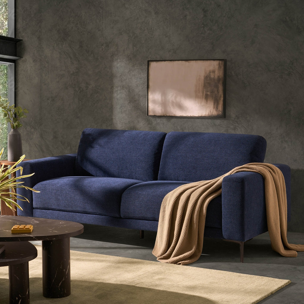 Dusklia - Malibu 3 Seater Sofa - Chenille Navy