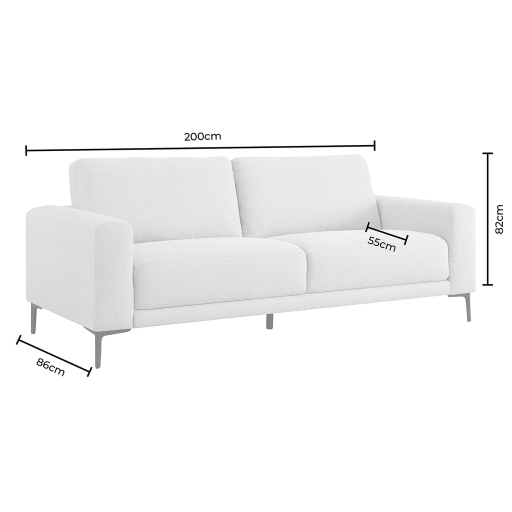 Dusklia - Malibu 3 Seater Sofa - Beige