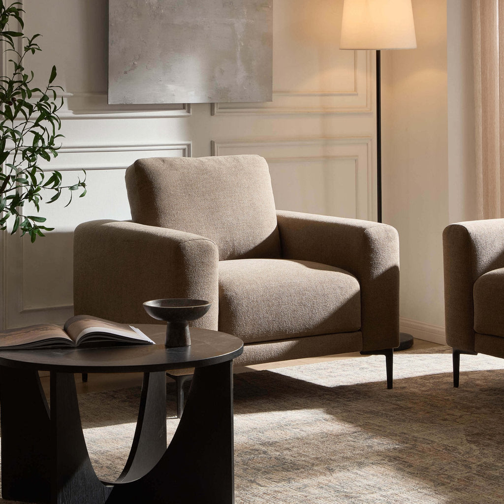Dusklia - Malibu Armchair - Chenille Mushroom